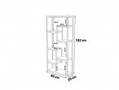 Dekoratif Ahşap Ve Metal Kitaplık Çok Amaçlı Raf Ev Ofis Kitaplık - 4