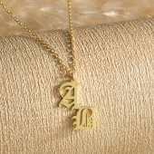 925 Ayar Gümüş Kişiselleştirilebilir Çift Harf Kolye - 2