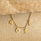 925 Ayar Gümüş Kişiselleştirilebilir Dört Harf Kolye - 2