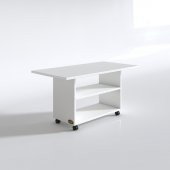 Kenzlife orta salon sehpası atina byz 075*090*50 tekerlekli yemek masası - 3
