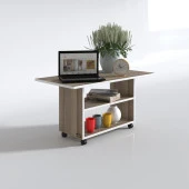 Kenzlife orta salon sehpası atina crd 075*090*50 tekerlekli yemek masası thumbnail 2