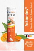 ACTO® Vit C Vitamini 15 Efervesan Tablet | Vitamin C, Çinko ve Zerdeçal İçeren Takviye Edici Gıda - 4