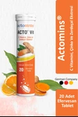 ACTO® Vit C Vitamini 20 Efervesan Tablet | Vitamin C, Çinko ve Zerdeçal İçeren Takviye Edici Gıda - 4