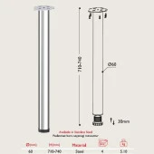 Masa Ayağı - 60mm Krom 71cm 4 adet thumbnail 3