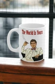 Hediyemi Scarface The World Is Yours Tony Montana Renkli Baskılı Tasarımlı Hediye Kahve Çay Kupa Bardak - 1