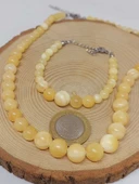 Galaksi Serisi Kalsit Taşı Kolye & Bileklik Seti thumbnail 4