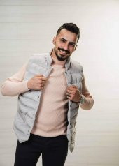 Erkek Kolsuz Şişme Yelek SlimFit Kadife Üstten Cepli Roletti 4000 - 10
