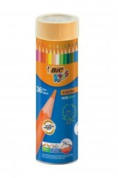 Bic Unisex Çocuk Kids Evolution Kuru Boya Kalemi 36'lı Metal Tüp - 1