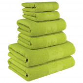 Yaprak 100% Pamuk Banyo Havlu Seti 12 Adet, 4 Banyo Havlusu, 4 El Havlusu, ve 4 Yüz Havlusu, -Comfort- Açık Lime,Lime - 4