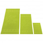 Yaprak 100% Pamuk Banyo Havlu Seti 12 Adet, 4 Banyo Havlusu, 4 El Havlusu, ve 4 Yüz Havlusu, -Comfort- Açık Lime,Lime - 9