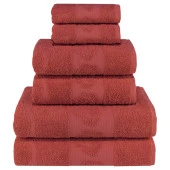 Gül Desenli 100 Pamuk Banyo Havlu Seti 12 Adet, -Comfort- Pembe, Narçiçeği, thumbnail 5