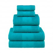 Textile Colors Deniz Yıldızı Desenli 100 Pamuk Banyo Havlu Seti 6 Adet, 2 Banyo Havlusu, 2 El Havlusu, ve 2 Yüz Havlusu, -Comfort- Aqua - 4