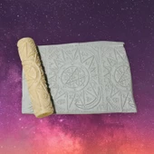 Hamur ve kurabiye şekillendirici,seramik şekillendirici,kutup yıldızı temalı merdane - 3