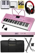 Midex PS-2300PK-PAK 61 Tuşlu Org Stand Kulaklık Pembe Başlangıç İçin Uygun thumbnail 1