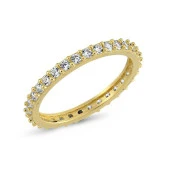 14 Ayar Altın Tamtur Yüzük Tek Sıralı - 1