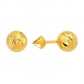 22 Ayar Altın Top Küpe 2.50 Gram - 1