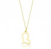 Altın Zincirli Kalp Kolye - 1