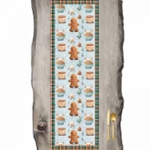 Yılbaşı, Noel, Christmas Gingerbread ve Kahve Keyfi Runner - 1