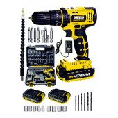 BAUER Alman 36 V 5 Ah Darbeli Metal Şanzuman Çift Akülü Şarjlı Vidalama Matkap 24 Parça Set - 1