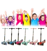 Müzikli ve LED Işıklı Büyük Üç Teker ve Gövde Çocuk Scooter - 7