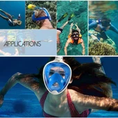 Full Face-Tam Yüz Şnorkel Dalış Maskesi, 180° Görüntü - 1