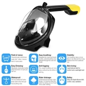 Full Face-Tam Yüz Şnorkel Dalış Maskesi, 180° Görüntü - 9