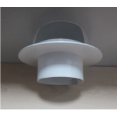 TEMMENFEZ MUTFAK ASPİRATÖR FAN MENFEZİ RÜZGAR ÖNLEYİCİ TEREKLİ İÇ ÇAP 100 MM RENK BEYAZ - 4