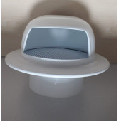 TEMMENFEZ MUTFAK ASPİRATÖR FAN MENFEZİ RÜZGAR ÖNLEYİCİ TEREKLİ İÇ ÇAP 100 MM RENK BEYAZ - 8