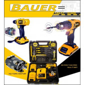 Bauer 32 Volt 5 Amper Çift Akülü 50 Parça Komple Set Şarjlı Vidalama Matkap - 2