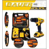 Bauer 32 Volt 5 Amper Çift Akülü 50 Parça Komple Set Şarjlı Vidalama Matkap - 4