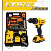 Bauer 32 Volt 5 Amper Çift Akülü 50 Parça Komple Set Şarjlı Vidalama Matkap - 6