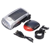 Solar 1200 Lümens Şarjlı Ön Arka Far Bisiklet Feneri Seti - 1