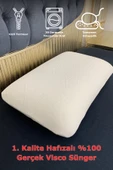 Rudu Ortopedik, Sertifikalı Visco Sünger Yastık 60x40x15 cm 1250 gr Omuz/Boyun Destekli - 1