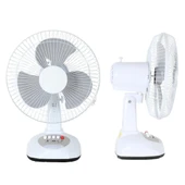 Ayt Powermaster PM-22009 3 Kademeli Şarjlı Solarlı Fan Vantilatör Ampul Lamba Ledli Kamp Tipi Powerbank - 2
