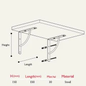 Gürçay Dekoratif Rafaltı 15*15cm Siyah (2li Paket) - 3