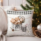 Yılbaşı, Christmas, Kış, Winter Serisi Ekoseli Kırlent - Kırlent Kılıfı - 1