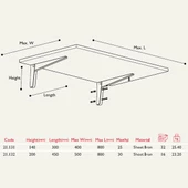 Katlanır Duvar Masa Ayağı 30cm - 5