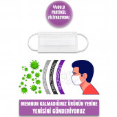 Poetic Naturel Tip 2R Cerrahi Maske Beyaz 100 Adet Maske - 10'lu Poşet - 4