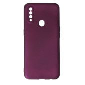 OPPO A31 RUBBER CASE KAMERA KORUMALI YUMUŞAK SLİKON KILIF BORDO - 1