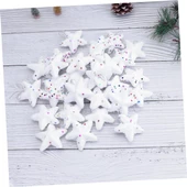 Yıllbaşı Çam Ağacı Süsü Karlı Yıldız Strafor Noel Ağacı Süsü 6 Lı 5 cm - 4
