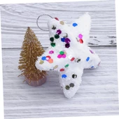 Yıllbaşı Çam Ağacı Süsü Karlı Yıldız Strafor Noel Ağacı Süsü 6 Lı 5 cm - 1