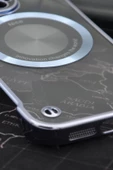 iPhone 14 Pro Max Uyumlu Mavi Renkli İnce Kenarlı Şeffaf Sert Kapak Kılıf - 4