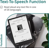 PocketBook InkPad 4 | 7,8ʺ E-Ink E-Kitap Okuyucu | Metinden Sese Fonksiyonu | Dahili Hoparlör | Ayarlanabilir Akıllı Işık | IPX8 Su Geçirmez | Stardust Silver thumbnail 6