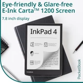 PocketBook InkPad 4 | 7,8ʺ E-Ink E-Kitap Okuyucu | Metinden Sese Fonksiyonu | Dahili Hoparlör | Ayarlanabilir Akıllı Işık | IPX8 Su Geçirmez | Stardust Silver thumbnail 7