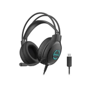 A4 Tech FH-300U Kablolu Mikrofonlu Kulaklık, Usb, Siyah Neon - 1