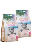 GATTINO Topaklaşa Pudralı Kedi Kumu 10L X 2Adet - 1