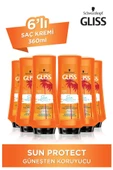 Gliss Sun Protect Güneşe Karşı Koruyucu Saç Kremi 360 ML 6'lı - 1