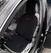 3'lü Siyah Oto Koltuk Minderi Set-Ergonomik Lüks Koltuk Minderi-Ön 2 Koltuk ve Arka Oturak - 2