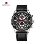 Naviforce Siyah Deri Kordon Analog Erkek Kol Saati NF8043 - 1