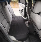 3'lü Siyah Oto Koltuk Minderi Set-Ergonomik Lüks Koltuk Minderi-Ön 2 Koltuk ve Arka Oturak - 6